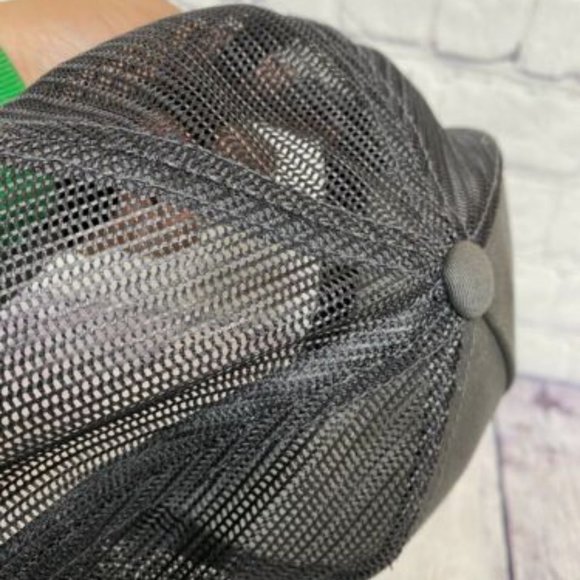 YUPOONG The Classics Hat Cap Snapback Black Gray Trucker Mesh Sew on Patch Logo - Picture 10 of 10